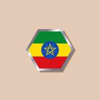 Illustration of Ethiopia flag Template vector