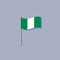 Illustration of Nigeria flag Template vector