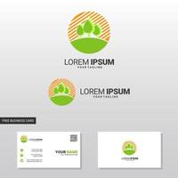 plantilla de diseño de logotipo de naturaleza moderna vector