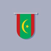 ilustración de la plantilla de la bandera de mauritania vector