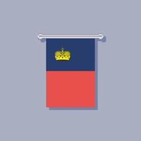 ilustración de la plantilla de la bandera de liechtenstein vector