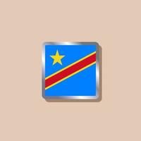 bandera de la república democrática del congo vector