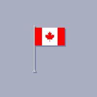 ilustración de la plantilla de la bandera de canadá vector