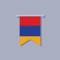 ilustración de la plantilla de la bandera de armenia vector