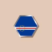 Illustration of Cape Verde flag Template vector