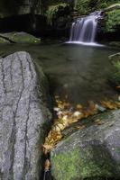 cascadas de otoño con piedras foto