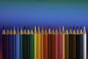 View of different colored crayons photo