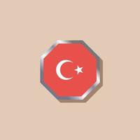 Illustration of Turkey flag Template vector