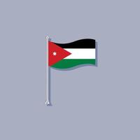 Illustration of Jordan flag Template vector