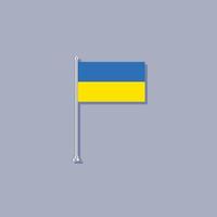 ilustración de la plantilla de la bandera de ucrania vector