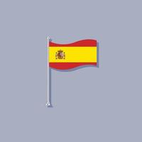 ilustración de plantilla de bandera de españa vector