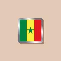 ilustración de plantilla de bandera de senegal vector