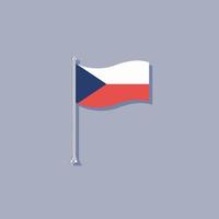 Illustration of Czech Republic flag Template vector