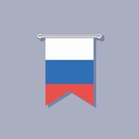 ilustración de la plantilla de la bandera de rusia vector