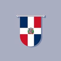 ilustración de la plantilla de la bandera de la república dominicana vector