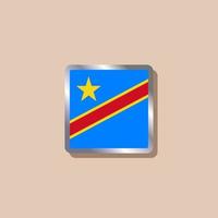 democratic republic of the congo flag vector