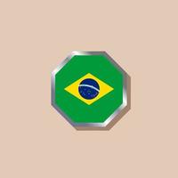 ilustración de plantilla de bandera de brasil vector