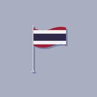 ilustración de la plantilla de la bandera de tailandia vector