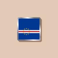 ilustración de la plantilla de la bandera de cabo verde vector