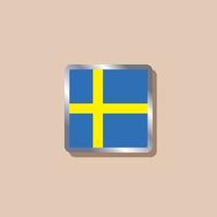 ilustración de la plantilla de la bandera de suecia vector