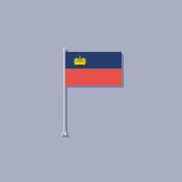 ilustración de la plantilla de la bandera de liechtenstein vector