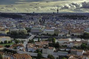 Autumn view of the historical part of Prague photo