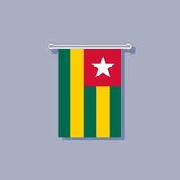 Illustration of Togo flag Template vector