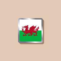 Illustration of Wales flag Template vector