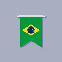 ilustración de plantilla de bandera de brasil vector