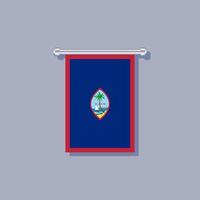 ilustración de la plantilla de la bandera de guam vector