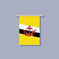 Illustration of Brunei flag Template vector