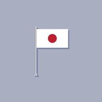 Illustration of Japan flag Template vector