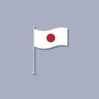 Illustration of Japan flag Template vector