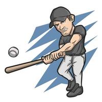 Baseball cartoon illustration vector