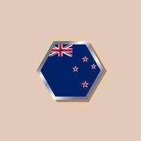 Illustration of New Zealand flag Template vector