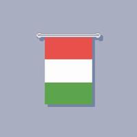 Illustration of Hungary flag Template vector