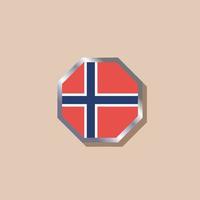 Illustration of Norway flag Template vector