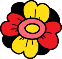 ilustração de flores chinesas desenhadas à mão em fundo transparente png