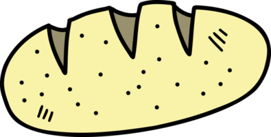 hand- getrokken brood illustratie Aan transparant achtergrond png