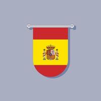 ilustración de plantilla de bandera de españa vector