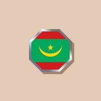 ilustración de la plantilla de la bandera de mauritania vector