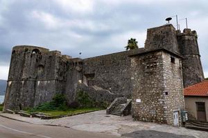 Panoramic of the fortress of old town Herceg Novi and Adriatic sea, Montenegro photo