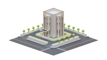 Architectural Buidling 3d Design Element png