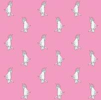 Vector seamless pattern of hand drawn cockatoo