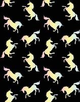 Seamless pattern of unicorn vector