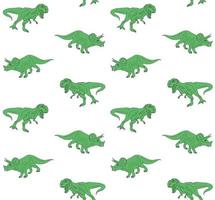 Vector seamless pattern of hand drawn dinosaur