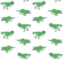 Vector seamless pattern of hand drawn dinosaur