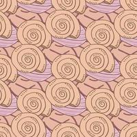 Seamless pattern with cute simple sea shells for fabric, textile, clothes, tablecloth and other things. Vector image.