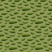 Seamless pattern in interesting cucumbers on cozy green background for fabric, textile, clothes, tablecloth and other things. Vector image.