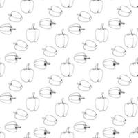 Seamless pattern with black-and-white peppers on white background for fabric, textile, clothes, tablecloth and other things. Vector image.